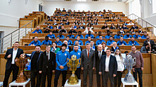 Национальная студенческая футбольная лига представила переходящие Кубки Суперлиги имени Игоря Гамулы