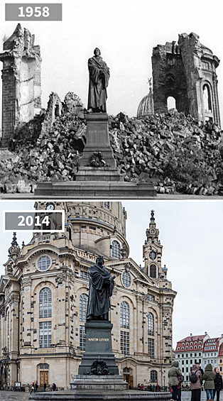 Памятник Мартину Лютеру, Дрезден, Германия,