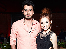 Микаэл Арамян, Влад Топалов и Алеся Кафельникова на премьере клипа Diana D "Ныряй"