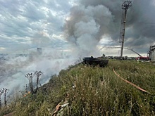 В Башкирии загорелась мазутная яма на площади 300 квадратных метров