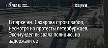 В парке им. Сахарова строят забор, несмотря на протесты петербуржцев. Экс-мундеп вызвала полицию, но задержали ее