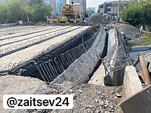 В Красноярске произошло обрушение балки моста через Качу