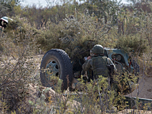 Артиллеристы Каспийской флотилии уничтожили десантно-высадочные средства условного противника в море