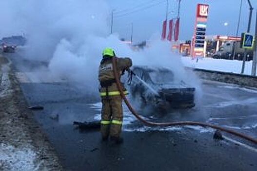 В ДТП в Вязниковском районе машина сгорела дотла