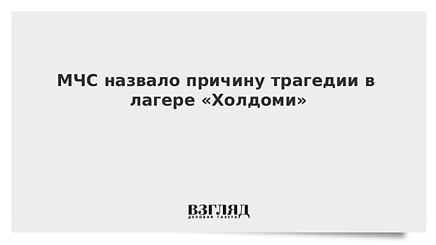 МЧС назвало причину трагедии в лагере «Холдоми»