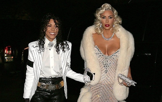Не отличить! Ким Кардашьян перевоплотилась в Мадонну, а ее сестра Кортни — в Майкла Джексона