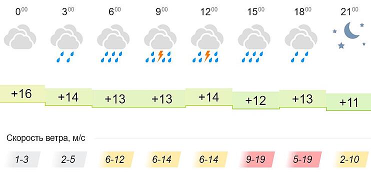 Всё воскресенье в Кировской области будут идти сильные дожди и грозы