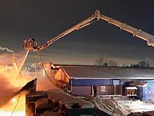 В Екатеринбурге из-за пожара на складе обрушилась кровля