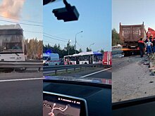 Пять человек пострадали при столкновении автобуса и грузовика в Ленобласти