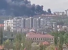 В Кишиневе загорелся торговый центр