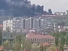 В Кишиневе загорелся торговый центр
