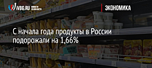 С начала года продукты в России подорожали на 1,66%