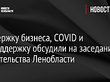 Поддержку бизнеса, COVID и соцподдержку обсудили на заседании правительства Ленобласти