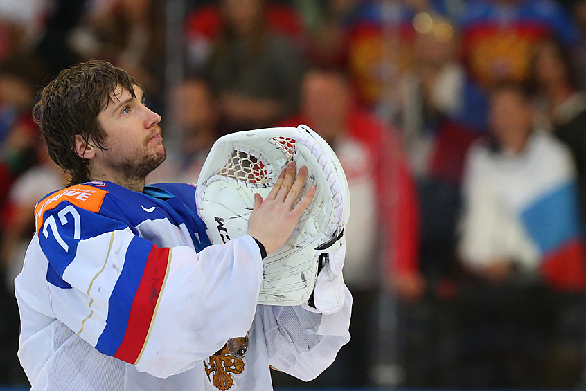 Вратарь сборной России Сергей Бобровский.