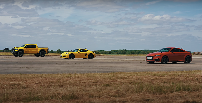 Спорткары Porsche и Audi сравнили на прямой с пикапом Hennessey