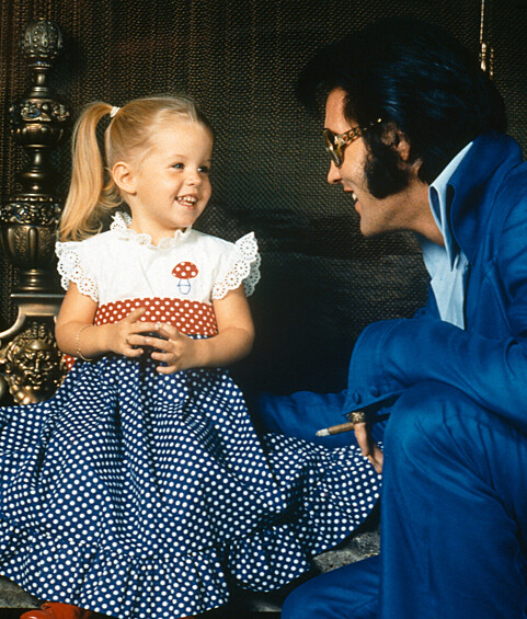 Элвис Пресли с дочерью Лизой Мари, 1973 год