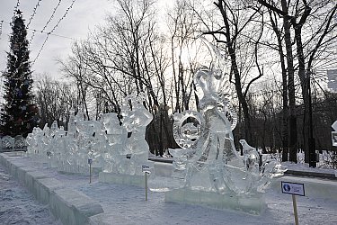 В Хабаровске завершился конкурс ледовых скульптур «Амурский хрусталь»