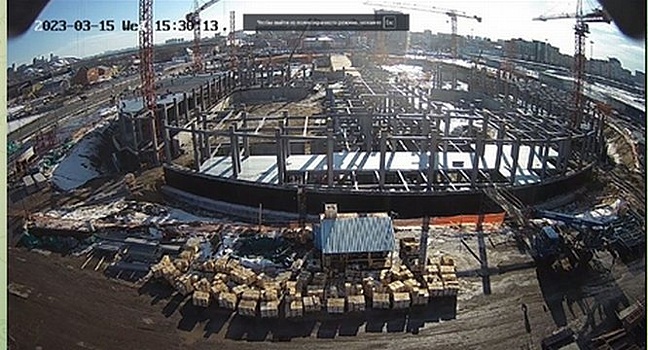 Заливка плит перекрытий началась на стройке ледовой арены в Нижнем Новгороде