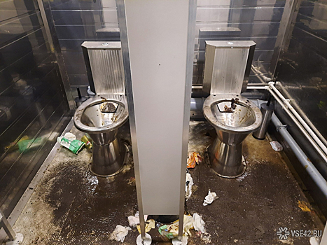 Состояние нового туалета в парке Жукова шокировало кемеровчан