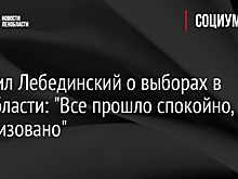Михаил Лебединский о выборах в Ленобласти: "Все прошло спокойно, организовано"