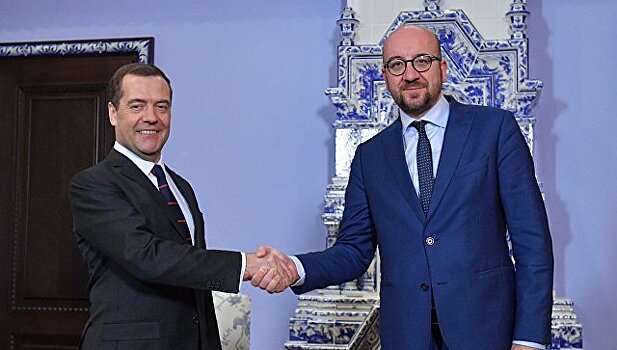 В Брюсселе начались переговоры Медведева и премьера Бельгии Мишеля