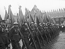 Дважды Герой Советского Союза Дмитрий Глинка - участник Парада Победы 24 июня 1945 года