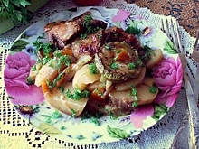 Что приготовить на ужин: Рагу с курицей и кабачком