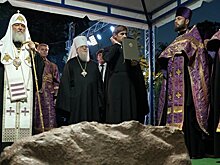 Патриарх освятил закладной камень храма при Кубанском госуниверситете