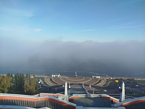 Нижний Новгород окутал густой туман