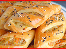 Пирожки без дрожжей с двойной начинкой