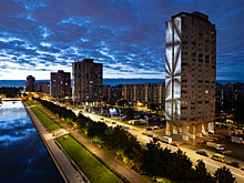 Новосмоленская набережная получила художественную подсветку