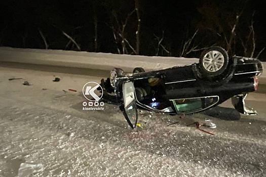 В Киселевске перевернулся автомобиль