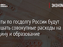 Выплаты по госдолгу России будут превышать совокупные расходы на медицину и образование