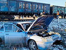 В Челябинской области поезд столкнулся с автомобилем