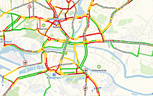 Час пик и четыре ДТП: центр Калининграда встал в девятибалльных пробках