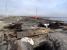 Военкор Коц показал Антоновский мост в Херсонщине после 150 попаданий из HIMARS