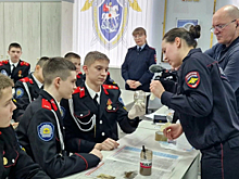 В Краснодарском крае полицейские провели для кадетов казачьего корпуса профориентационный квест