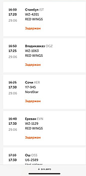 В Екатеринбурге из-за непогоды задержали вылет нескольких рейсов