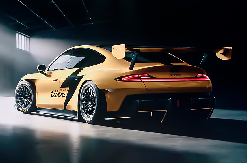 Развитый обвес помогает обеспечить прижимную силу на уровне 2145 килограммов, из которых 745 даёт фиксированное антикрыло. В октябре прототип постарается побить рекорд трассы Нюрбургринг для несерийных моделей. Если всё пойдет по плану, в следующем году на культовый трек выведут товарную версию.