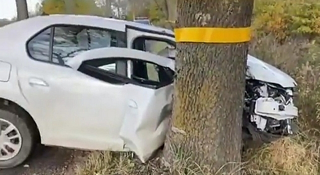 В Багратионовском округе автомобиль дважды врезался в дерево