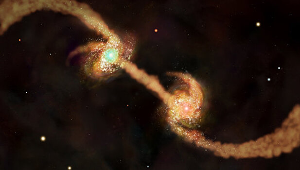 Астрономы выяснили, как сильно "худеют" галактики после слияний