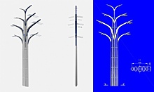 Опоры ЛЭП в форме деревьев установили на Калужском шоссе