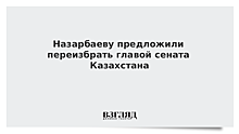 Назарбаеву предложили переизбрать главой сената Казахстана