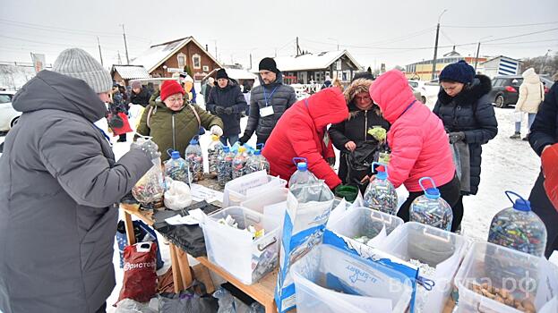 1,5 тонны вторсырья собрали вологжане на первом в этом году «Экопарке»