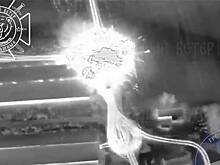 Появилось видео уничтожения набитого дальними БПЛА ВСУ грузовика
