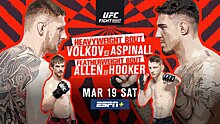UFC Fight Night 204: Волков проиграл Аспиналлу, Аллен победил Хукера и другие бои