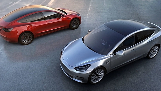 Двухмоторный седан Tesla Model 3 был замечен в ходе испытаний