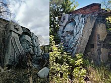 В Челябинске на задворках ЧТЗ нашли бетонный образ Ленина