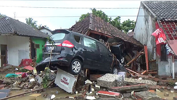 В Индонезии мужчине пришлось выбирать, кого из близких спасти от цунами