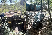Прокуратура начала проверку из-за найденных в лесу Первоуральска протекающих бочек с химикатами